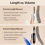 Honest Beauty 2-in-1 Extreme Length Clean Mascara + Lash Primer | Lengthening + Volumizing | Cruelty Free + Safe for Sensitive Eyes | Black, .27 fl oz - Image 8