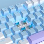 MageGee 75% Mechanical Gaming Keyboard, Blue Switch, LED Blue Backlit, 87 Keys Compact TKL Wired Keyboards for Windows Laptop PC Gamer - Blue/White - Image 3