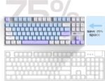 MageGee 75% Mechanical Gaming Keyboard, Blue Switch, LED Blue Backlit, 87 Keys Compact TKL Wired Keyboards for Windows Laptop PC Gamer - Blue/White - Image 4