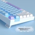 MageGee 75% Mechanical Gaming Keyboard, Blue Switch, LED Blue Backlit, 87 Keys Compact TKL Wired Keyboards for Windows Laptop PC Gamer - Blue/White - Image 7