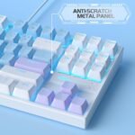 MageGee 75% Mechanical Gaming Keyboard, Blue Switch, LED Blue Backlit, 87 Keys Compact TKL Wired Keyboards for Windows Laptop PC Gamer - Blue/White - Image 8