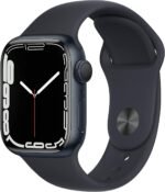 Apple Watch Series 7 (GPS, 41mm) Midnight Aluminum Case with Midnight Sport Band, Regular (Renewed) - Image 2