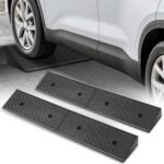 Auto Dynasty Rubber Curb Ramps, 3" Lift Height Curbside Driveway Ramp, 4410 LBS/2T Capacity Sidewalk Curb Ramp for Cars Trucks Bikes Motorcycles Wheelchairs, 2 Pack - Image 2