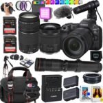 Canon EOS R5 Mark II Mirrorless Camera + Canon RF 24-105mm f/4-7.1 is STM Lens + Canon EF 75-300mm f/4-5.6 III Lens + 2X SanDisk 128 GB Memory Card + Telephoto Lens + More (18pc Bundle) (Renewed) - Image 2