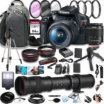 Canon EOS Rebel T7 DSLR Camera w/EF-S 18-55mm F/3.5-5.6 Zoom Lens + 420-800mm Super Telephoto Lens + 100S Sling Backpack + 64GB Memory Cards, Professional Photo Bundle (42pc Bundle) (Renewed) - Image 2