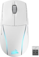 Corsair M75 Wireless RGB Lightweight FPS Gaming Mouse – 26,000 DPI – Swappable Side Buttons – iCUE Compatible – PC – White - Image 2