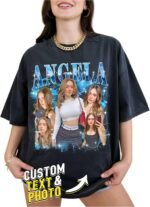 Custom Bootleg Rap Tee, Girlfriend Vintage Graphic T-Shirt, Personalized Photo Shirt, Valentine Birthday Gifts - Image 2