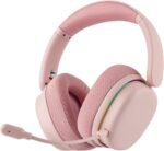 EPOMAKER X Aula G7 Pro Wireless Gaming Headset, Dual Mode BT5.3 & 2.4GHz, 7.1 Surround Sound, 80+ Hour Battery, RGB Light, with Noise Canceling Mic for PS5, PS4, Switch, PC (Pink) - Image 2