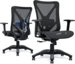 Ergonomic Office Chair, Mesh Computer Desk Chairs with Adjustable Lumbar Support, 3D Armrests, Tilt Function, Comfy Wide Seat, Swivel Executive Work Task Chair for Company and Home - Image 2