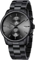 GOLDEN HOUR Fashion Business Mens Watches with Stainless Steel Waterproof Chronograph Quartz Watch for Men, Auto Date - Image 2