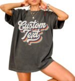 Generic Retro Custom Text Shirt for Women - Personalized Name Shirt - Custom Text Shirt - Mama Shirt Pepper - Unisex Shirt - M - Image 2