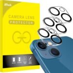 JETech Camera Lens Protector for iPhone 13 6.1-Inch and iPhone 13 mini 5.4-Inch, 9H Tempered Glass, HD Clear, Anti-Scratch, Case Friendly, Does Not Affect Night Shots, 3-Pack - Image 2