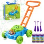 Lydaz Bubble Lawn Mower for Toddlers 1-3, Kids Bubble Machine for 1-Year-Old Boys Toy Gifts, Gardening Easter Basket Stuffers Birthday Toys, Push Summer Outdoor Toys for Preschool Baby Boys Age 1 2 3 - Image 2