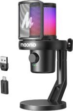MAONO Wireless Microphone for PC,Gaming Streaming Condenser Mic with Software AI Voice Change,3-Level Noise Cancellation,Custom EQ,Gain Control USB Mic for Podcast Recording (DM40-Black) - Image 2