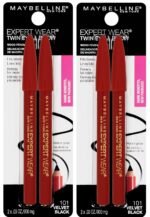 Maybelline New York Expert Wear Twin Brow & Eye Pencils Makeup, Velvet Black, 2 Count Twin (total 4 pencils ), 2 Count (Pack of 2) - Image 2
