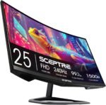 New! Sceptre Curved 24.5-inch Gaming Monitor up to 240Hz 1080p R1500 1ms DisplayPort x2 HDMI x2 Eye Care Build-in Speakers, Machine Black 2026 (C255B-FWT240 Series) - Image 2