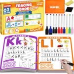 Preschool Learning Activities Educational Workbook, 62 Reusable Pages Pre Kindergarten Workbooks, Number Letter Tracing Books for Kids, Autism Learning Materials, ABC Busy Book for Kids Ages 3-7 - Image 2