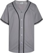 Pullonsy Black Custom Baseball Jersey for Men Full Button Mesh Embroidered Team Name & Numbers S-8XL - Image 2