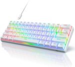 RK ROYAL KLUDGE RK61 60% Gaming Keyboard, Wired RGB Mechanical Keyboard with No-Conflict 61 Keys, Hot Swappable PC Game Keyboards for Windows Mac, Quiet Red Switch-White - Image 2