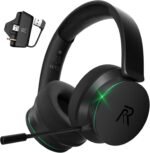 RYR Wireless Gaming Headset for Xbox Series X|S, Xbox One, PS5, PS4, Switch, Mac, Bluetooth 5.3, 3D Surround Sound, Rotatable Earmuffs, Gaming Headphones with Noise Canceling Microphones-Blackgreen - Image 2
