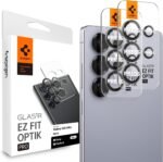 Spigen Camera Lens Screen Protector [GlasTR EZ Fit Optik Pro] Designed for Galaxy S25 Ultra [Case Friendly] - Black [2 Pack] - Image 2
