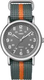 Timex Weekender 38mm Unisex Analog Watch | INDIGLO Backlight | Adjustable Durable Nylon Fabric Slip Through Strap | 24 Hour Time - Image 2