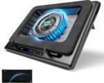 llano Gaming Laptop Cooler, V12 Laptop Cooling Pad Stand with 5.5inch Fan, Fast Cooling Computer Laptop 15.6-21in, Adjustable Speed, Touch Control, 3-Port USB A, A Mouse Pad Included - Image 2