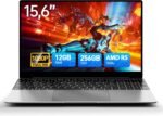 15.6'' Laptop Computer 12GB RAM 256GB SSD, Win 11 Laptop AMD Ryzen 5 Processor(Up to 3.7GHz), 1080P FHD IPS Display, Backlit Keyboard, Fingerprint, USB3.0,WiFi5,Mini HDMI, BT5,Webcam - Image 2