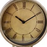 NIKKY HOME Vintage Gold Table Top Clock, Cute Duck Paw Silent Shelf Desk Clock Battery Operated Rustic Design, Home Decor for Living Room, Bedroom, Bedside - Image 6