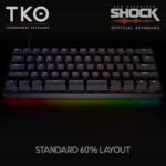 KINESIS Gaming TKO Mechanical Keyboard | Linear Red Switches | 60% Layout | Split Spacebar | Hotswap | PBT Keycaps | Aluminum Body | SF Shock Limited Edition Travel Case - Image 9