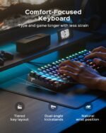 Mechanical Gaming Keyboard with Blue Switch, 104-Key Full Size RGB Backlit Wired Keyboard（11 Modes, Anti-Ghosting, Double-Shot ABS Keycaps, Lighted Computer Key-Board for PC Windows-Black - Image 5