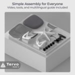 Tervo Model U | Folding Office Chair for Small Spaces | Ergonomic Design with High Rebound Mesh | Computer Desk Chair for Gaming | For Adults & Kids | Foldable & Compact with Flip Up Arms - Image 6