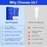 AH-8 Neck Firming Cream, Neck Creams for Tightening and Firming Crepey Skin, Hexapeptide Neck Tightening Cream with Roller – Moisturizing & Reduces wrinkles, fine lines & double chin - 4.23oz - Image 9