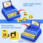 Montessori Matching Letter Game for Kids Ages 3-8 | Educational Learning Spelling Toys with Storage Function | Christmas Birthday Gifts for 3 4 5 6 Year Old Boys & Girls | Larger Blue (50% Bigger) - Image 4