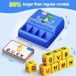 Montessori Matching Letter Game for Kids Ages 3-8 | Educational Learning Spelling Toys with Storage Function | Christmas Birthday Gifts for 3 4 5 6 Year Old Boys & Girls | Larger Blue (50% Bigger) - Image 8