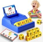 Montessori Matching Letter Game for Kids Ages 3-8 | Educational Learning Spelling Toys with Storage Function | Christmas Birthday Gifts for 3 4 5 6 Year Old Boys & Girls | Larger Blue (50% Bigger) - Image 9