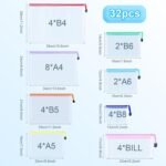 32pcs Mesh Zipper Pouch Bags, 8 Sizes, 8 Colors Zipper Pouches for Organizing, Board Game Storage, Travel, School Office - Image 3