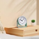 Analog Alarm Clock, Silent Non-Ticking Quartz Movement, Battery-Operated with Snooze & On-Demand Light, Easy to Set Gentle Wake Bedside Desk Clock, Ideal for Home, Travel, Office (Green) - Image 7