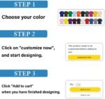 Custom T Shirts for Men Women Bulk Personalized Cotton Comfort Shirt Design Your Own Text/Photo Printed Front Back - Image 5