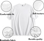Custom T Shirts for Men Women Bulk Personalized Cotton Comfort Shirt Design Your Own Text/Photo Printed Front Back - Image 6