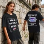 FEEGO Custom T Shirts for Men Women Create Your Own Custom Shirt with Text Image Logo Print Front & Back Design Option - Image 3