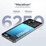 DOOGEE Note 58 Android 16 Unlocked Phones, 32GB+128GB/2TB Expand Cell Phone, 6.6''HD+90Hz Dispaly, 6250mah Battery, 4G Dual Sim Unlocked Smartphone, Widevine L1/NFC/OTG/Face Unlock,Black - Image 7