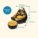 Inflatable Gaming Chair for Kids – Supports Up to 300 lbs, Includes Air Pump, Cup Holder, 2 Pockets – Durable Bean Bag Seat, Comfy Kids Gaming Chair & Top Gamer Chairs for Kid Room - Image 4