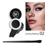 Eyeliner Gel Set,Long Lasting Waterproof High-Intensity Pigments Smudge-Proof Eye liner Makeup With 5.51 IN Long Eyeliner Brush Water-Resistant Creamy Gel 5G-Black - Image 7