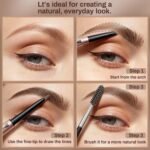 2 Pack Eyebrow Pencil, Waterproof Eyebrow Makeup with Dual Ends, Professional Brow Enhancing Kit with Eyebrow Brush (Dark Brown #1) - Image 5