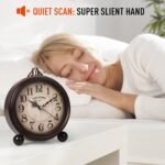 RODH Battery Alarm Clock,Night Light,Vintage Hangable Super Silent Non Ticking Analog Table Clock for Bedroom Bedside, Desk,Shelf - Image 4