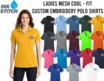 INK STITCH Women Lst640 Custom Embroidery Personalized Logo Texs Mesh Cool Fit Polo Shirts - Image 3