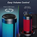 TONOR Gaming Microphone Set, USB Condenser Mic for PC with Stand, Controllable RGB, Quick Mute, Volume Control, for Twitch Streaming, Discord Chatting, 200 cm/78inch Cable, Desktop Stand TC310 - Image 6