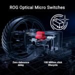 ASUS ROG Keris II Ace Wireless Gaming Mouse – Right-Handed Ergonomic, 54g, Tri-Mode Connectivity, 42K DPI, up to 107Hr Battery, PC/Mac Support - Black - Image 7