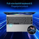 15.6'' Laptop Computer 12GB RAM 256GB SSD, Win 11 Laptop AMD Ryzen 5 Processor(Up to 3.7GHz), 1080P FHD IPS Display, Backlit Keyboard, Fingerprint, USB3.0,WiFi5,Mini HDMI, BT5,Webcam - Image 5